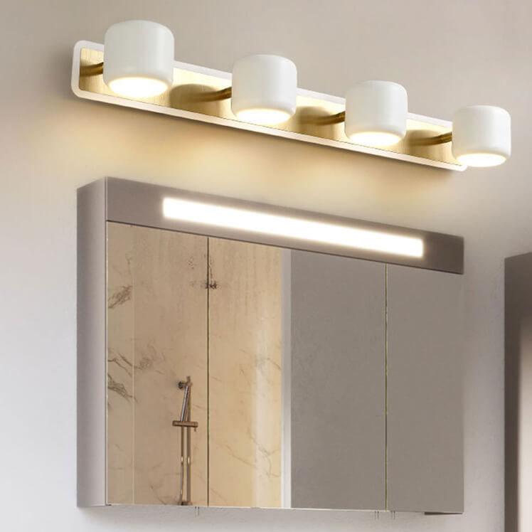 مصباح حائطي أمامي بمرآة LED بتصميم أسطواني عصري 
