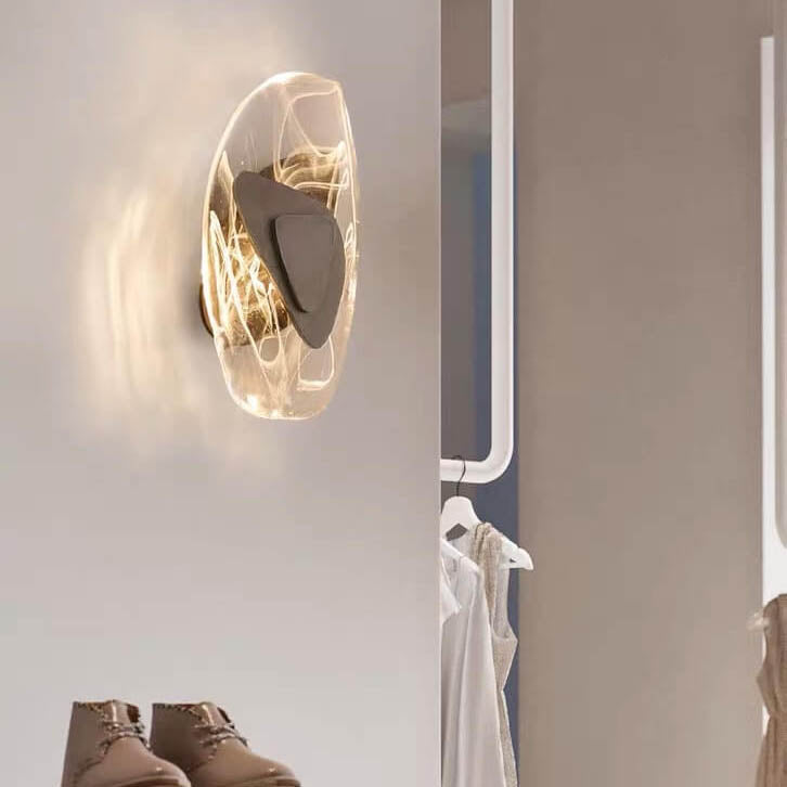مصباح حائط LED بيضاوي الشكل بتصميم عصري إبداعي، مزود بضوء واحد 
