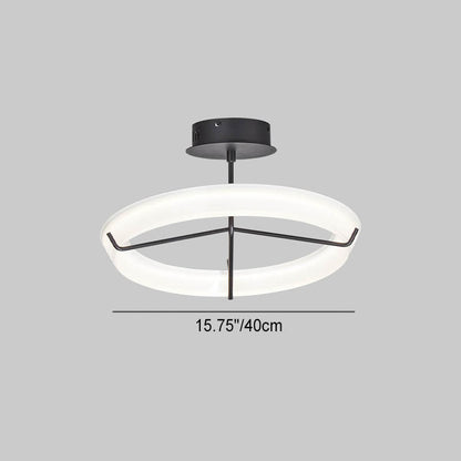Modern Simplicity Iron Cirque LED Pendant Light For Living Room