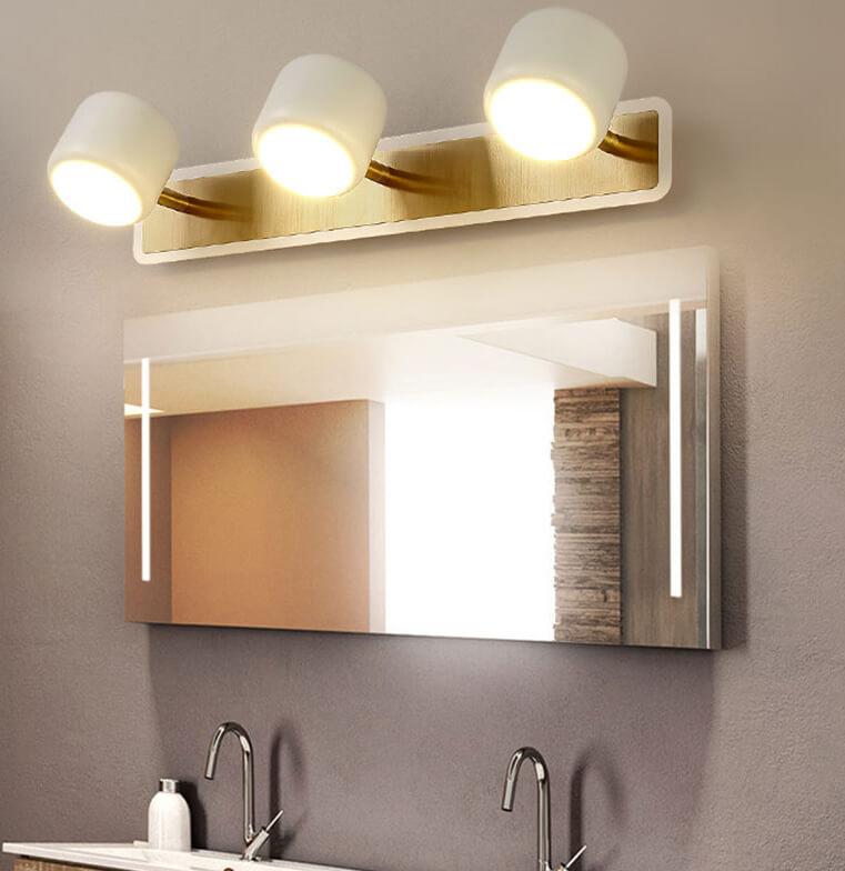 مصباح حائطي أمامي بمرآة LED بتصميم أسطواني عصري 