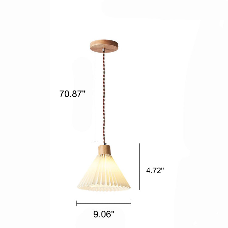 Nordic Minimalist Pleated Shade 1-Light Pendant Light