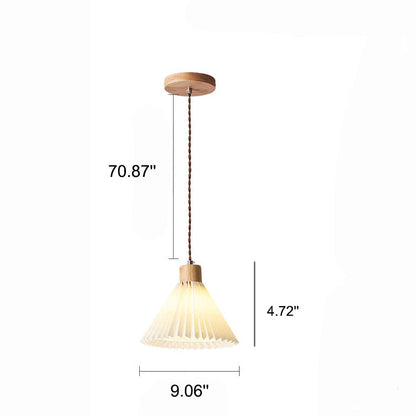 Nordic Minimalist Pleated Shade 1-Light Pendant Light