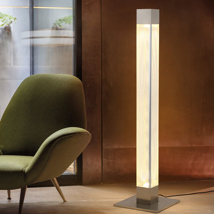 Modern  Acrylic Long Bar Column LED Standing Floor Lamp