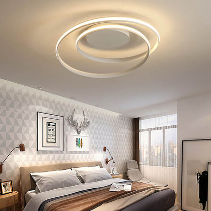 Modern Creative Circle Aluminum 1-Light LED Flush Mount Ceiling Light