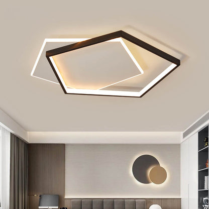 Modern Minimalist Pentagonal LED Flush Mount Ceiling Light