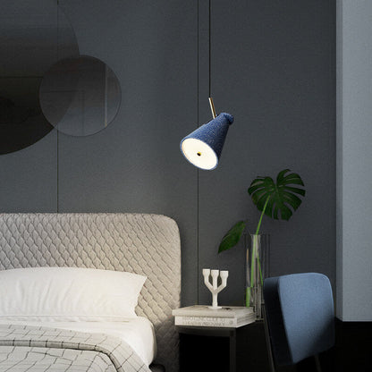 Modern Colorful Resin Terrazzo Cone 1-Light Rotatable Pendant Light