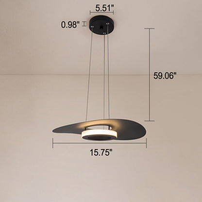 مصباح LED معلق على شكل قبعة من الألومنيوم بتصميم عصري بسيط