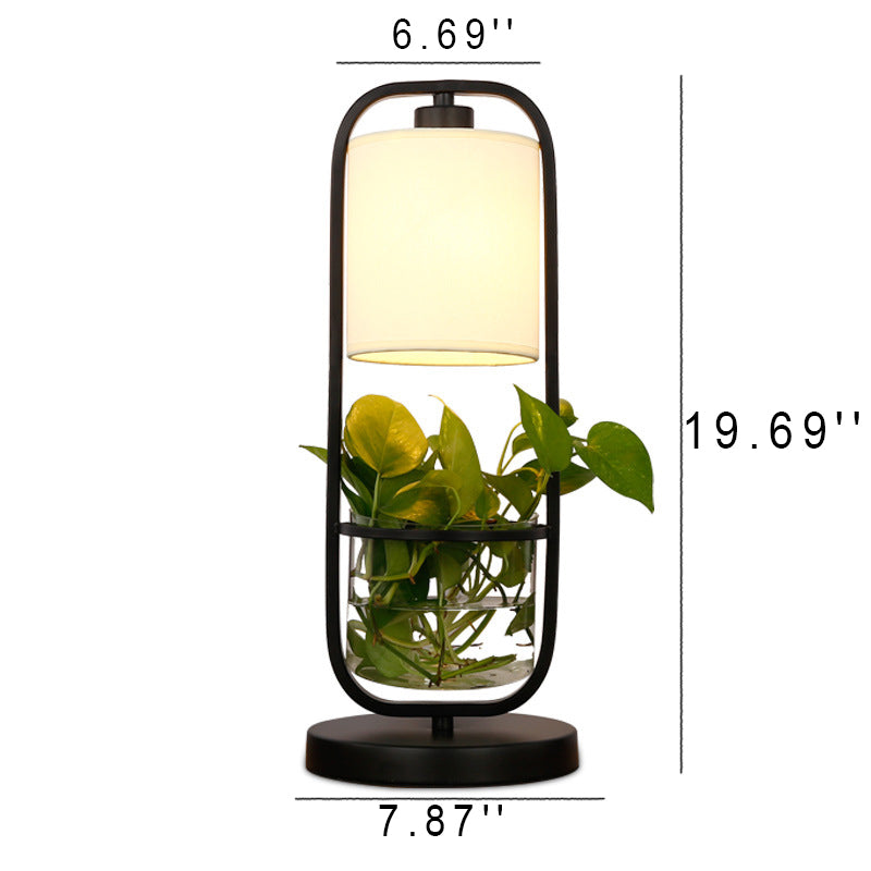 Modern Art Deco Glass Creative Plant Hydroponic 1-Light Table Lamp