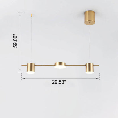 Modern Minimalist Line Round Spotlight LED Island Light Chandelier