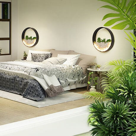 Modern Creative Round Plant 1-Light LED Wall Sconce Lamp