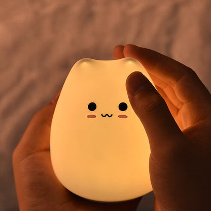 Cat Night Light USB Silicone LED Cat Table Lamp