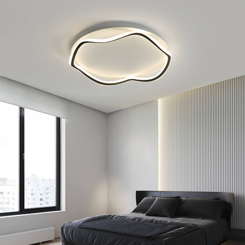 Modern Round Floral Lace LED Flush Mount Ceiling Light