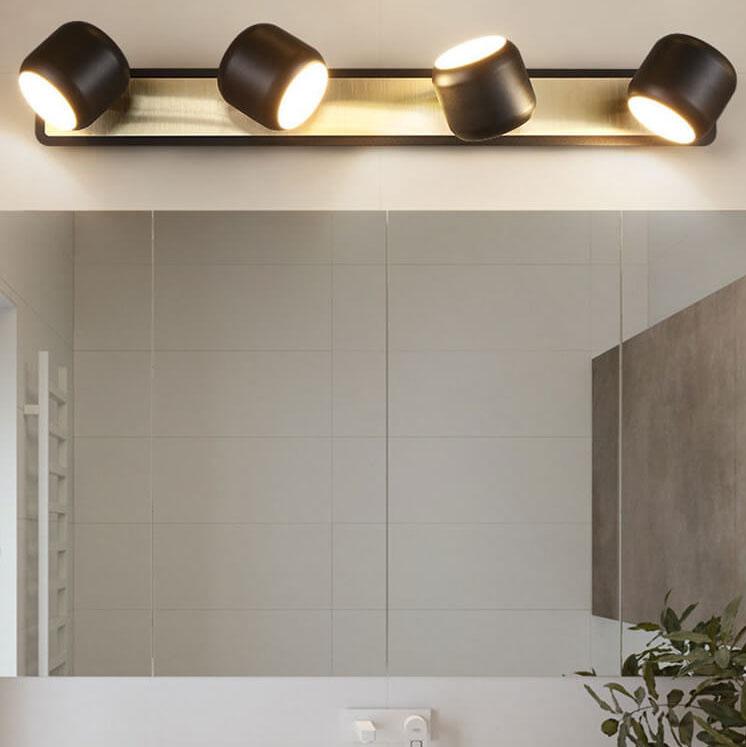 مصباح حائطي أمامي بمرآة LED بتصميم أسطواني عصري 
