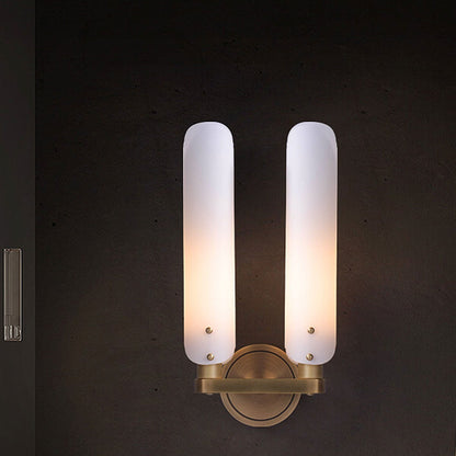 Modern Light Luxury Long Glass 1/2 Light Wall Sconce Lamp