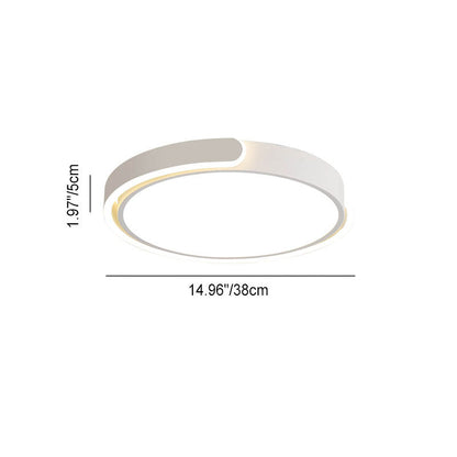 Modern Simplicity Round Aluminum Acrylic LED Flush Mount Ceiling Light For Bedroom
