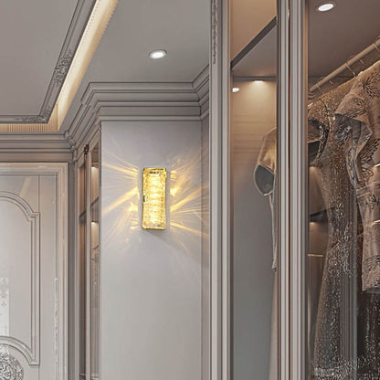 Modern Luxury Crystal Column LED Wall Sconce Lamp