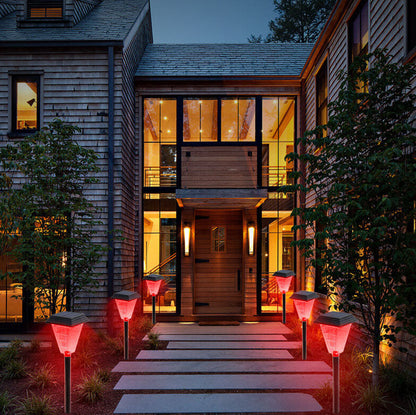 Solar Flame Lawn Light LED Outdoor Ground Lawn Ground Plug Light