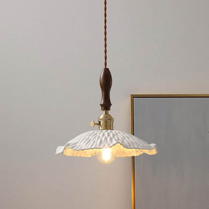 Vintage Ceramic Petal 1-Light Pendant Light