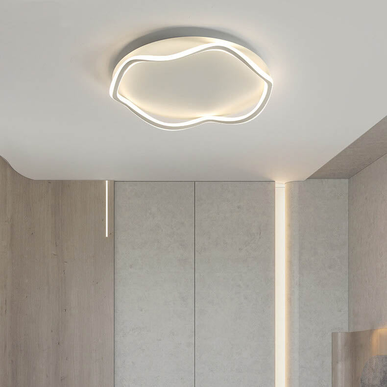 Modern Round Floral Lace LED Flush Mount Ceiling Light