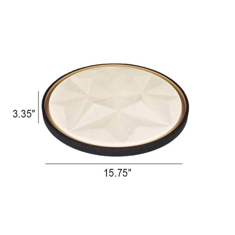 Nordic Creative Star Effect Round Iron Acrylic LED Flush Mount Ceiling Light