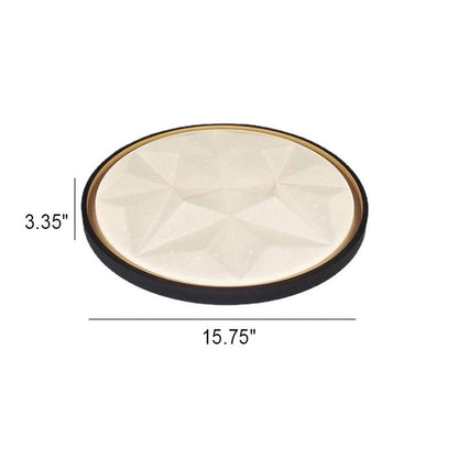 Nordic Creative Star Effect Round Iron Acrylic LED Flush Mount Ceiling Light