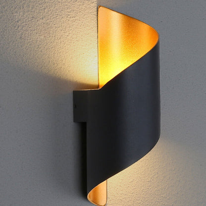 Modern Outdoor Aluminum Bending Column LED Waterproof Wall Sconce Lamp