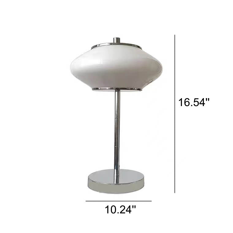 Industrial Glass Medieval UFO Shaped LED Table Lamp