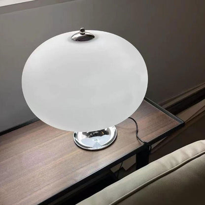 Modern Creamy White Ball Shade 3-Light Table Lamp