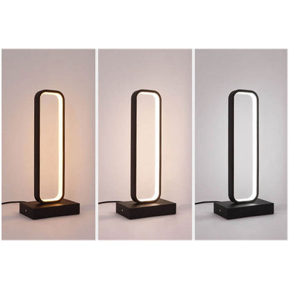 Modern Minimalist Ring Aluminum Silicone LED Table Lamp