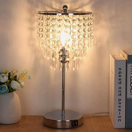 Decorative Minimalist Crystal 1-Light Table Lamp