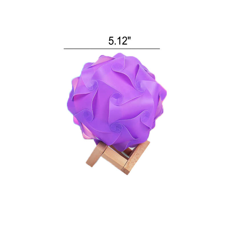 Creative DIY Round Hydrangea Combination Design LED Night Light Table Lamp