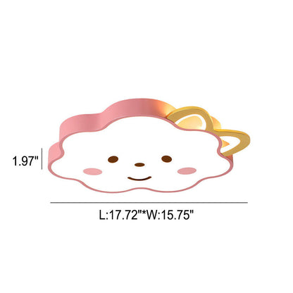 Cartoon Creative Clouds Cat Ears LED Flush Mount Ceiling Light