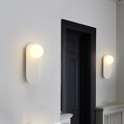 Nordic Minimalist Glass Ring Base 1-Light Wall Sconce Lamp