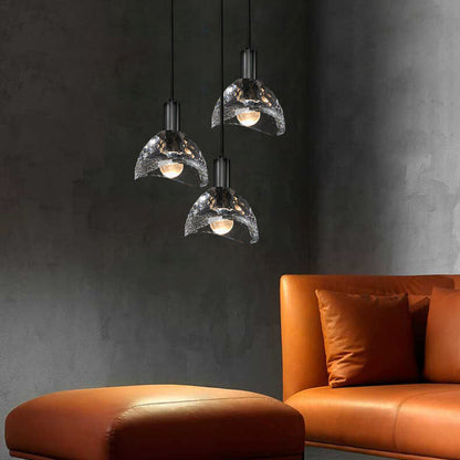 مصباح LED حديث إبداعي على شكل قبة من الكريستال والنحاس 