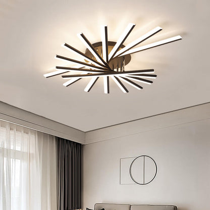 Nordic Creative Line 1灯 LED セミフラッシュマウントシーリングライト