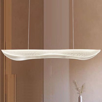 Modern Light Luxury Acrylic Long Leaf Design Island Light LED Chandelier