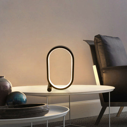 Creative Simple Oval USB LED Night Light Table Lamp