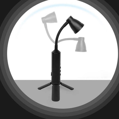 Modern Black Metal Type-C LED Portable Table Lamp