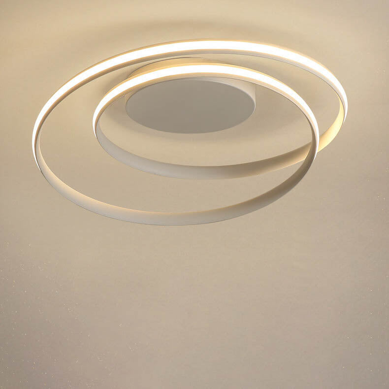 Modern Creative Circle Aluminum 1-Light LED Flush Mount Ceiling Light