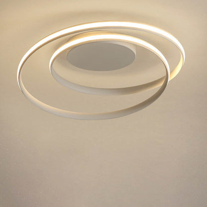 Modern Creative Circle Aluminum 1-Light LED Flush Mount Ceiling Light