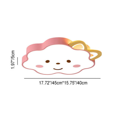 Cartoon Creative Clouds Cat LED Kids Flush Mount Ceiling Light