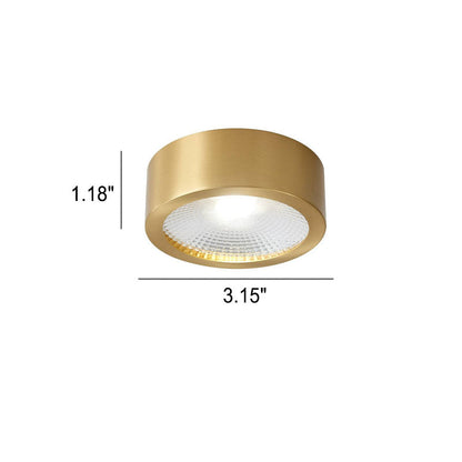 Nordic Light Luxury All Copper Ultra-thin LED Flush Mount Light