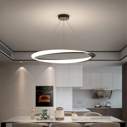 Nordic Light Luxury Round Aluminum LED Pendant Light
