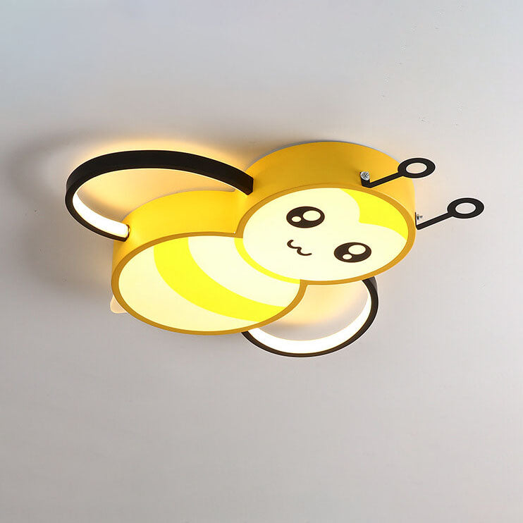 Cartoon Creative Bees Acrylic Iron LED Flush Mount Ceiling Light