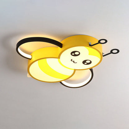 Cartoon Creative Bees Acrylic Iron LED Flush Mount Ceiling Light