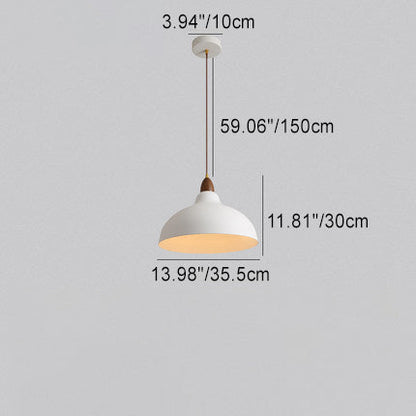 Modern Minimalist Round Dome Pot Lid Hardware 1-Light Pendant Light For Living Room