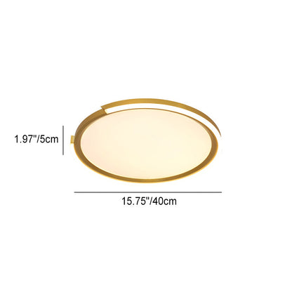 Modern Minimalist Disc Iron Acrylic Aluminum LED Flush Mount Ceiling Light