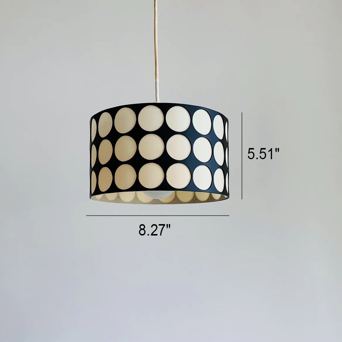 European Vintage Minimalist Iron Leather 1-Light Pendant Light