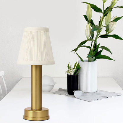 Light Luxury Fabric Shade USB Charging Wireless LED Table Lamp