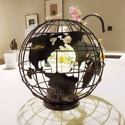 Creative Earth Iron LED Night Light Decorative Table Lamp